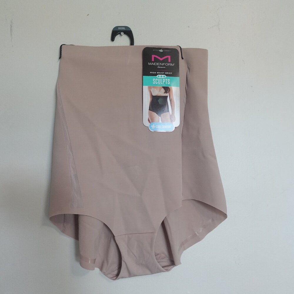 Maidenform High Waist Brief Sculpts Ultra Firm size‎ 3XL Brown New w/ tags
